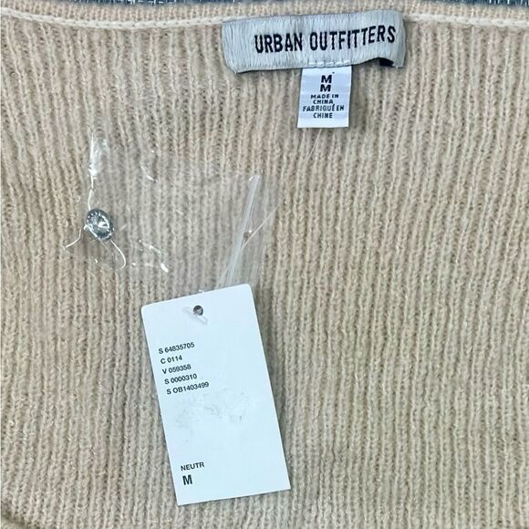 Urban Outfitters Ashley Puff Sleeve Cardigan in Neutral - Picture 7 of 12